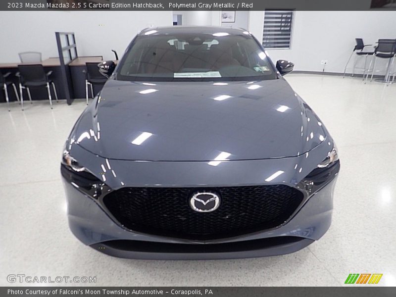 Polymetal Gray Metallic / Red 2023 Mazda Mazda3 2.5 S Carbon Edition Hatchback