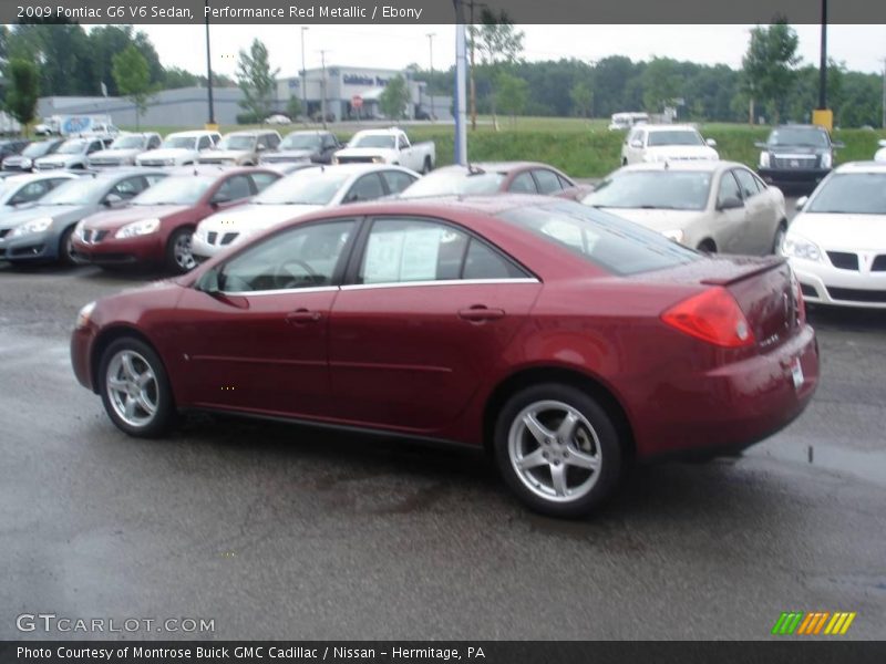 Performance Red Metallic / Ebony 2009 Pontiac G6 V6 Sedan