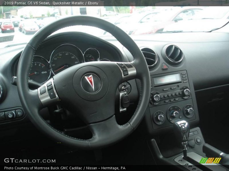 Quicksilver Metallic / Ebony 2009 Pontiac G6 V6 Sedan