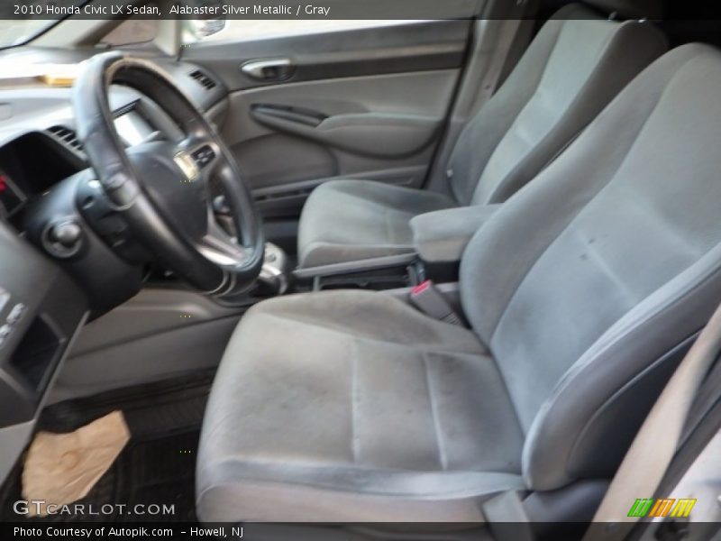 Alabaster Silver Metallic / Gray 2010 Honda Civic LX Sedan