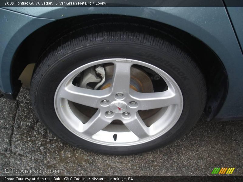 Silver Green Metallic / Ebony 2009 Pontiac G6 V6 Sedan