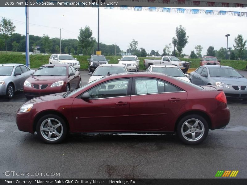 Performance Red Metallic / Ebony 2009 Pontiac G6 V6 Sedan