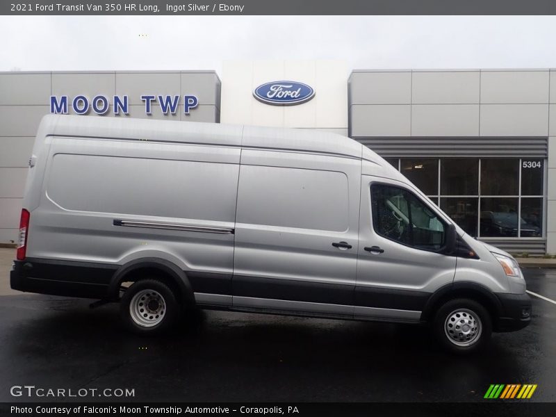 Ingot Silver / Ebony 2021 Ford Transit Van 350 HR Long