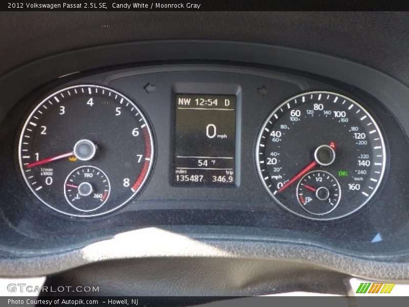 Candy White / Moonrock Gray 2012 Volkswagen Passat 2.5L SE