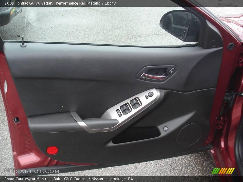 Performance Red Metallic / Ebony 2009 Pontiac G6 V6 Sedan