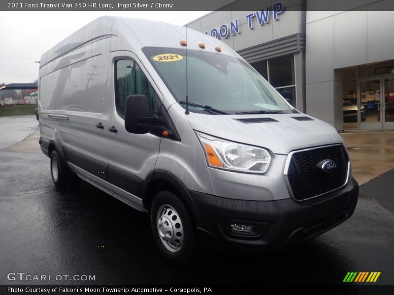 Ingot Silver / Ebony 2021 Ford Transit Van 350 HR Long
