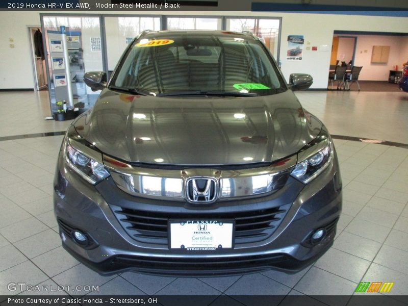 Modern Steel Metallic / Black 2019 Honda HR-V EX AWD