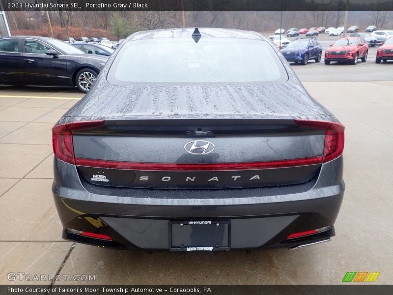 Portofino Gray / Black 2023 Hyundai Sonata SEL