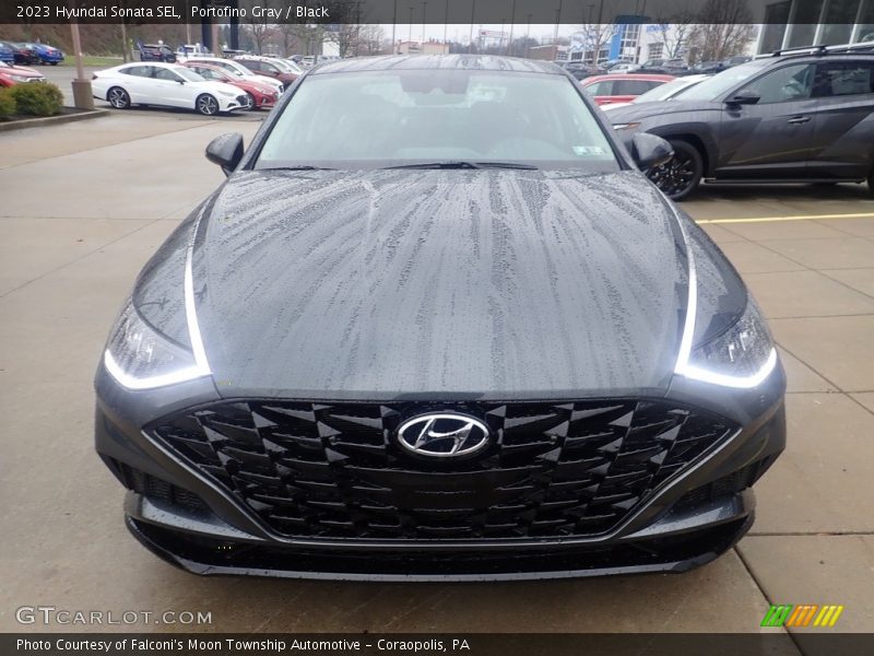 Portofino Gray / Black 2023 Hyundai Sonata SEL