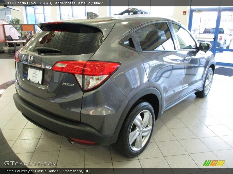 Modern Steel Metallic / Black 2019 Honda HR-V EX AWD