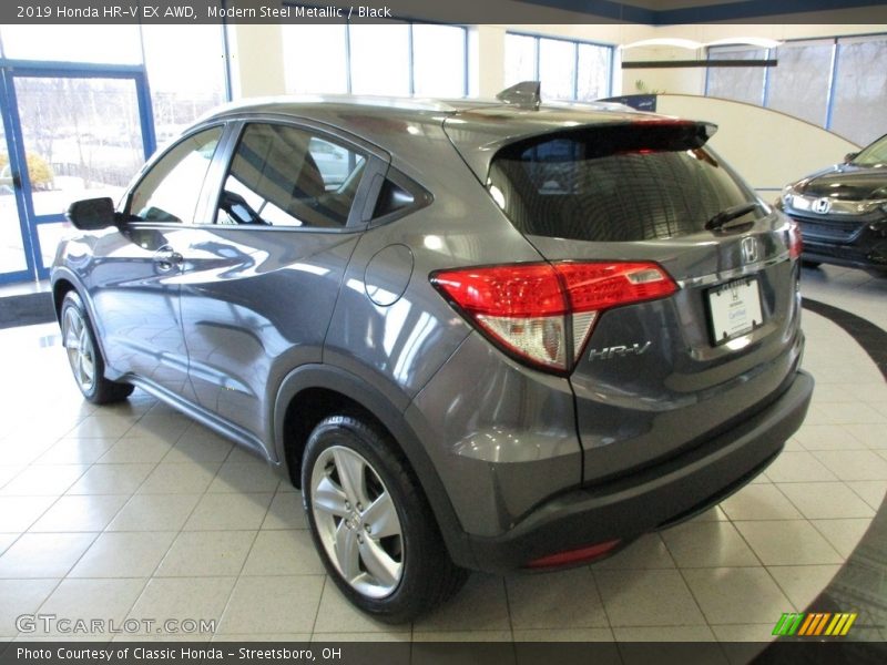 Modern Steel Metallic / Black 2019 Honda HR-V EX AWD