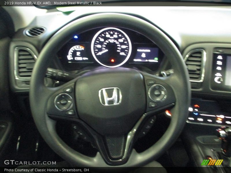 Modern Steel Metallic / Black 2019 Honda HR-V EX AWD