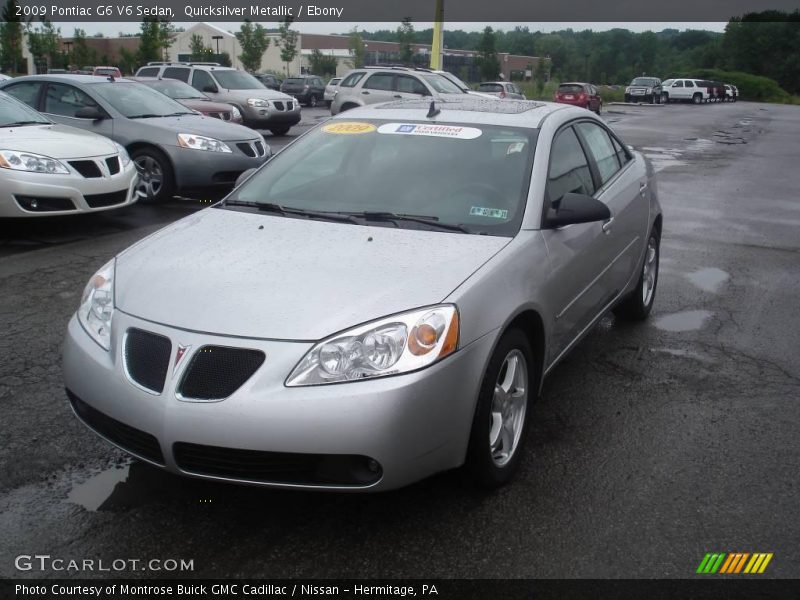 Quicksilver Metallic / Ebony 2009 Pontiac G6 V6 Sedan