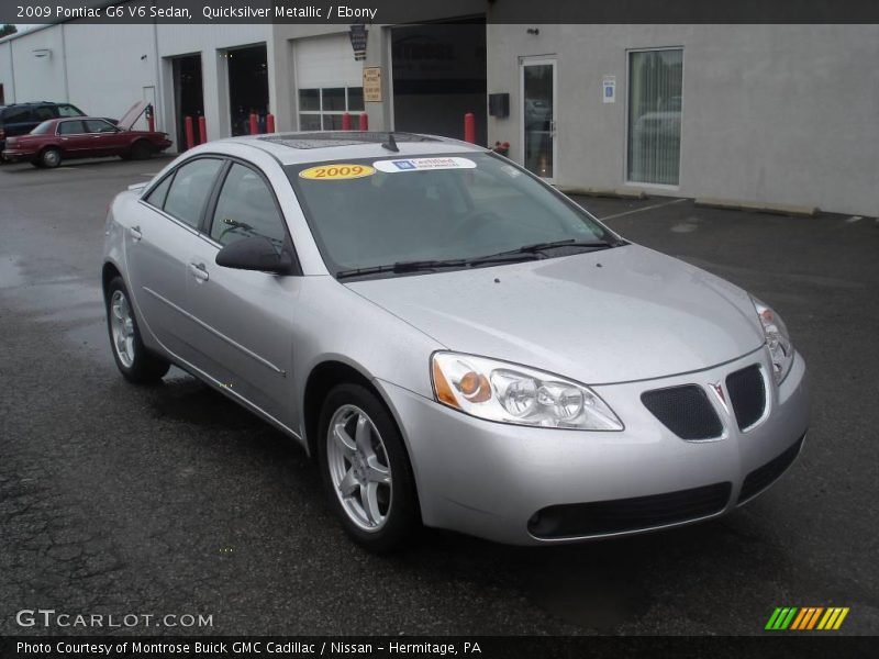 Quicksilver Metallic / Ebony 2009 Pontiac G6 V6 Sedan