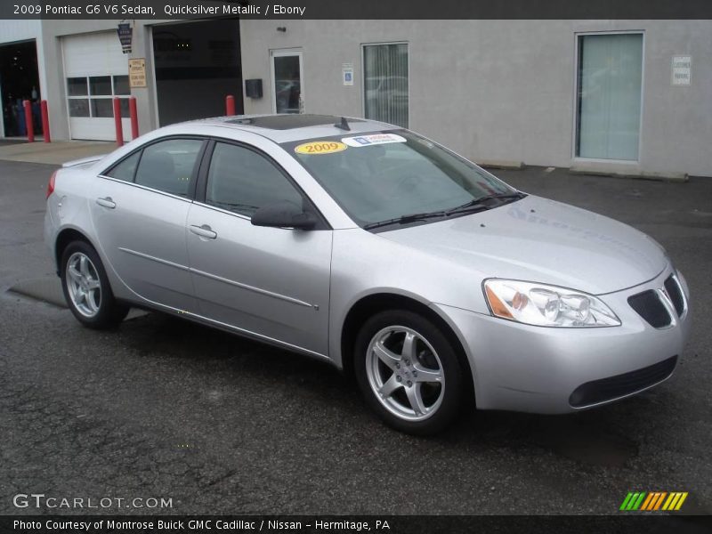 Quicksilver Metallic / Ebony 2009 Pontiac G6 V6 Sedan