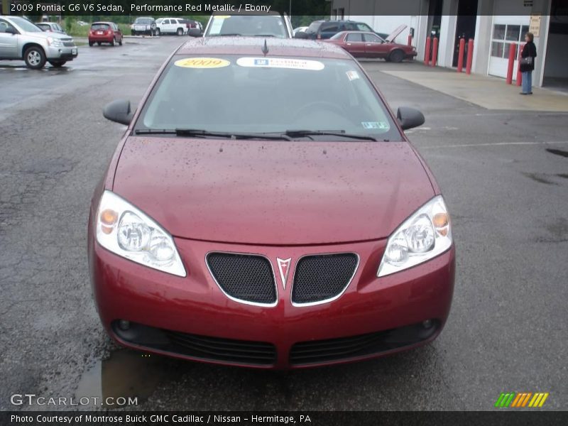 Performance Red Metallic / Ebony 2009 Pontiac G6 V6 Sedan