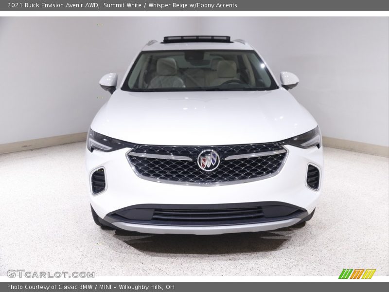 Summit White / Whisper Beige w/Ebony Accents 2021 Buick Envision Avenir AWD