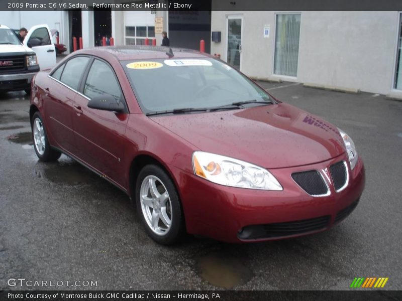Performance Red Metallic / Ebony 2009 Pontiac G6 V6 Sedan