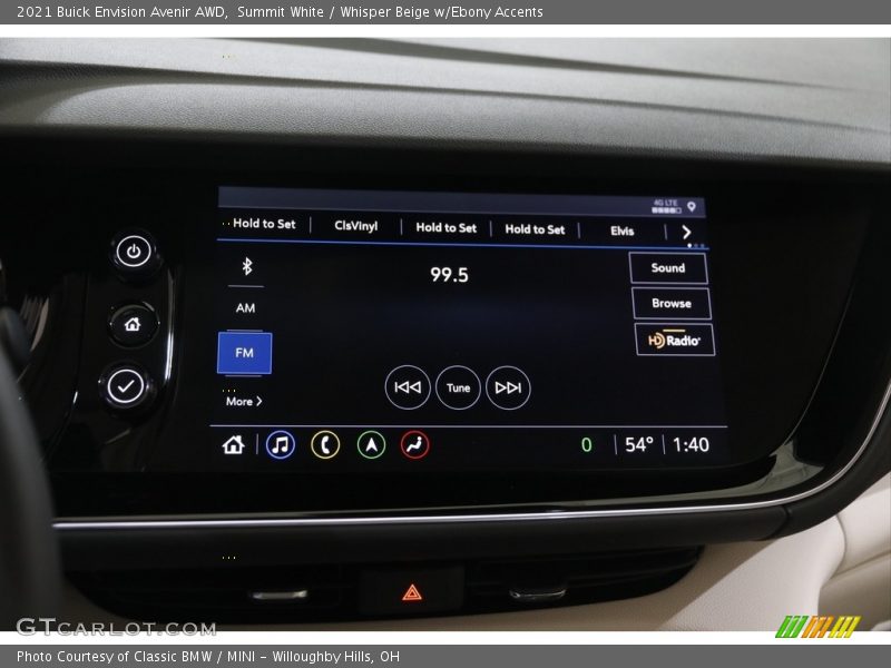 Controls of 2021 Envision Avenir AWD
