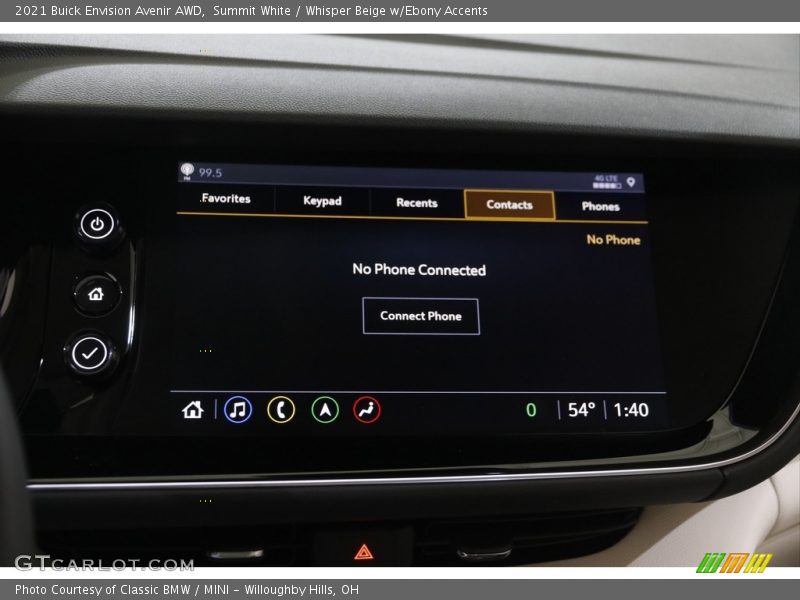 Controls of 2021 Envision Avenir AWD