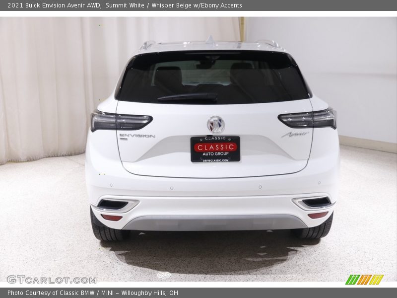Summit White / Whisper Beige w/Ebony Accents 2021 Buick Envision Avenir AWD