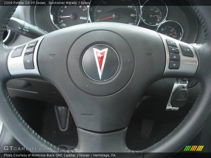 Quicksilver Metallic / Ebony 2009 Pontiac G6 V6 Sedan