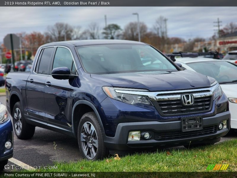 Obsidian Blue Pearl / Black 2019 Honda Ridgeline RTL AWD