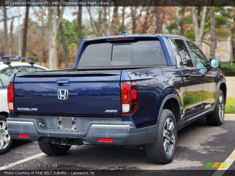 Obsidian Blue Pearl / Black 2019 Honda Ridgeline RTL AWD