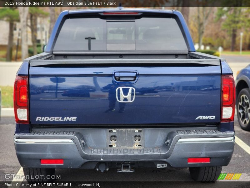 Obsidian Blue Pearl / Black 2019 Honda Ridgeline RTL AWD