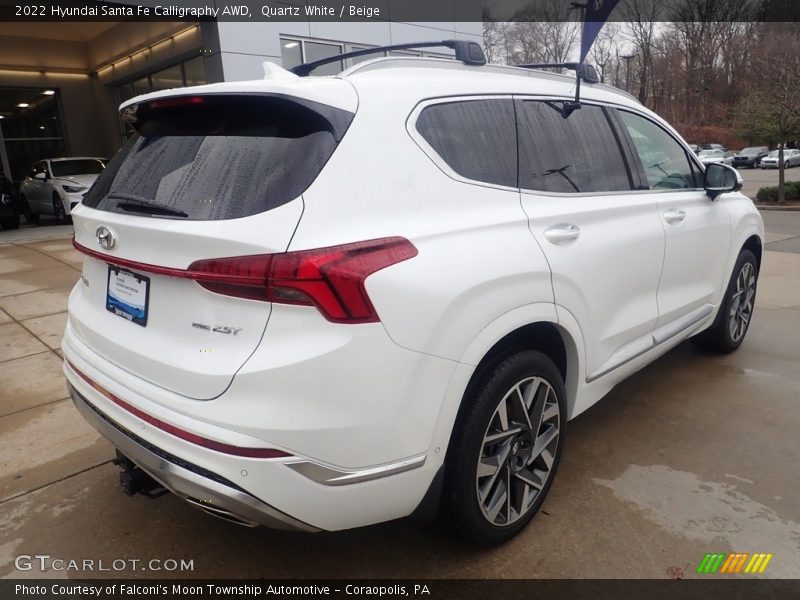Quartz White / Beige 2022 Hyundai Santa Fe Calligraphy AWD