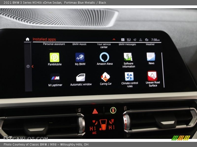 Controls of 2021 3 Series M340i xDrive Sedan