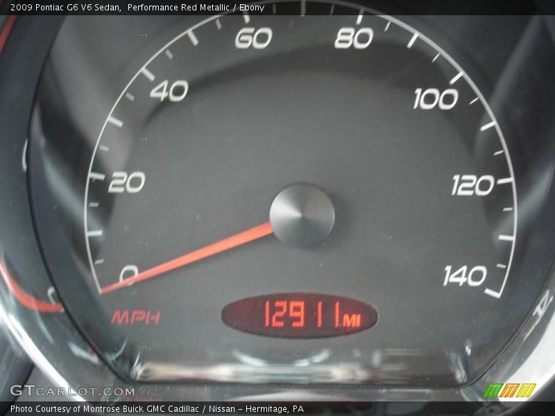 Performance Red Metallic / Ebony 2009 Pontiac G6 V6 Sedan