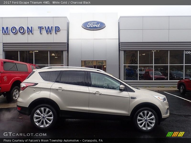 White Gold / Charcoal Black 2017 Ford Escape Titanium 4WD