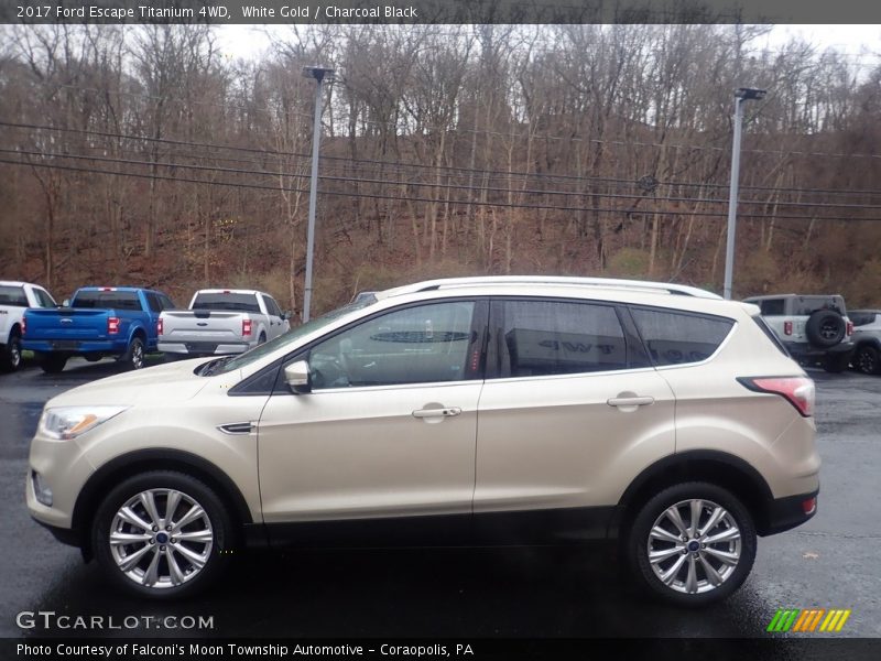 White Gold / Charcoal Black 2017 Ford Escape Titanium 4WD