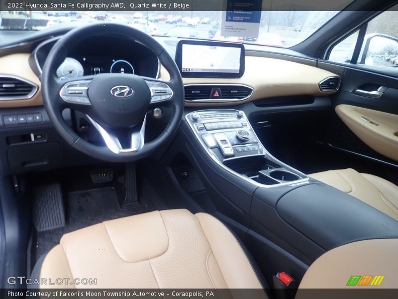  2022 Santa Fe Calligraphy AWD Beige Interior