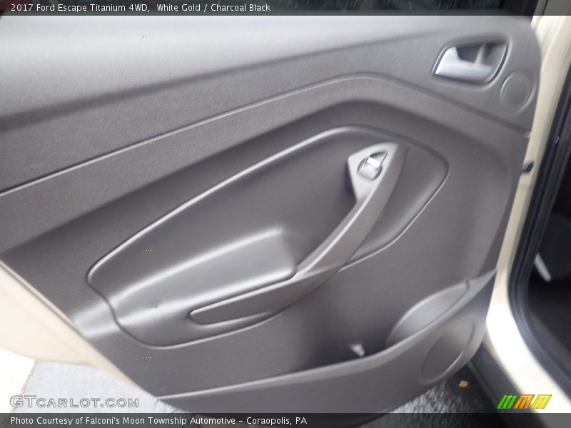 White Gold / Charcoal Black 2017 Ford Escape Titanium 4WD