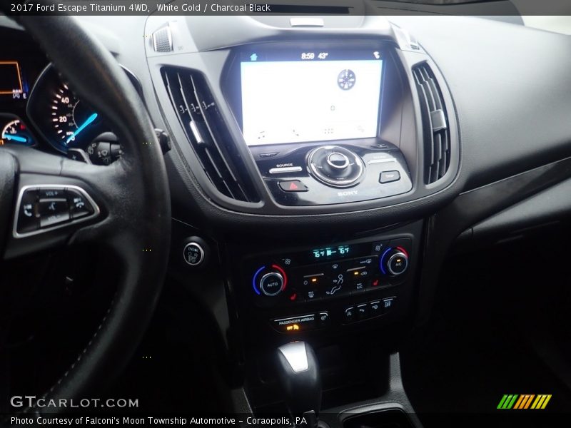 White Gold / Charcoal Black 2017 Ford Escape Titanium 4WD