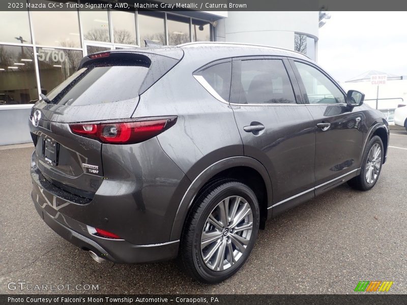 Machine Gray Metallic / Caturra Brown 2023 Mazda CX-5 Turbo Signature AWD
