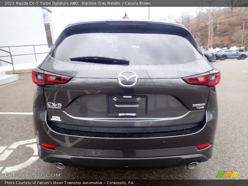 Machine Gray Metallic / Caturra Brown 2023 Mazda CX-5 Turbo Signature AWD