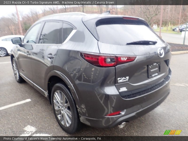 Machine Gray Metallic / Caturra Brown 2023 Mazda CX-5 Turbo Signature AWD