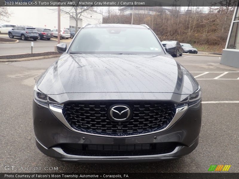 Machine Gray Metallic / Caturra Brown 2023 Mazda CX-5 Turbo Signature AWD