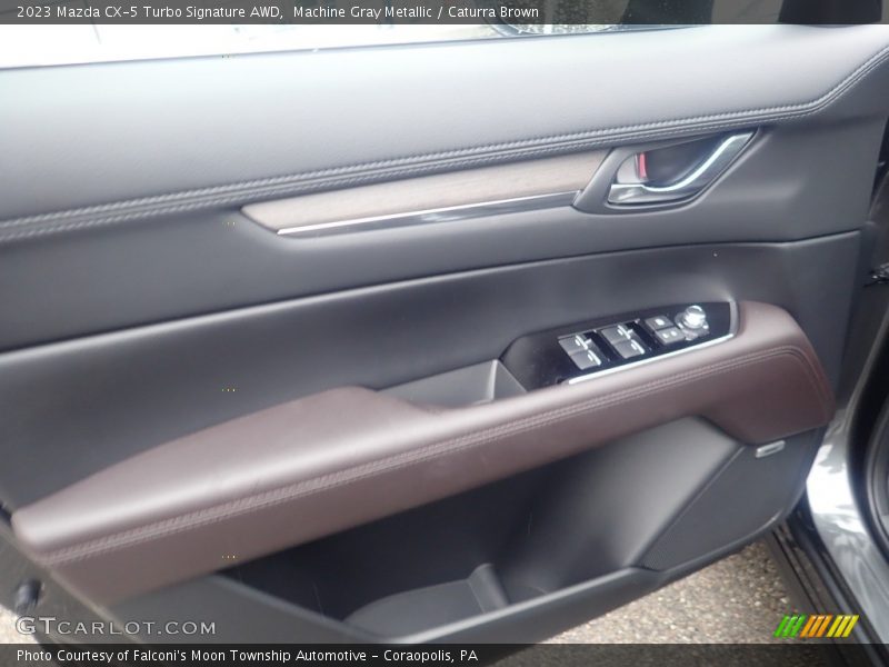 Machine Gray Metallic / Caturra Brown 2023 Mazda CX-5 Turbo Signature AWD