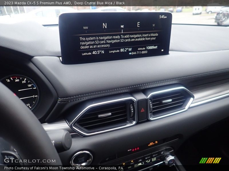 Deep Crystal Blue Mica / Black 2023 Mazda CX-5 S Premium Plus AWD