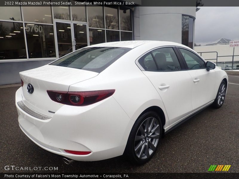 Snowflake White Pearl Mica / Black 2022 Mazda Mazda3 Preferred Sedan