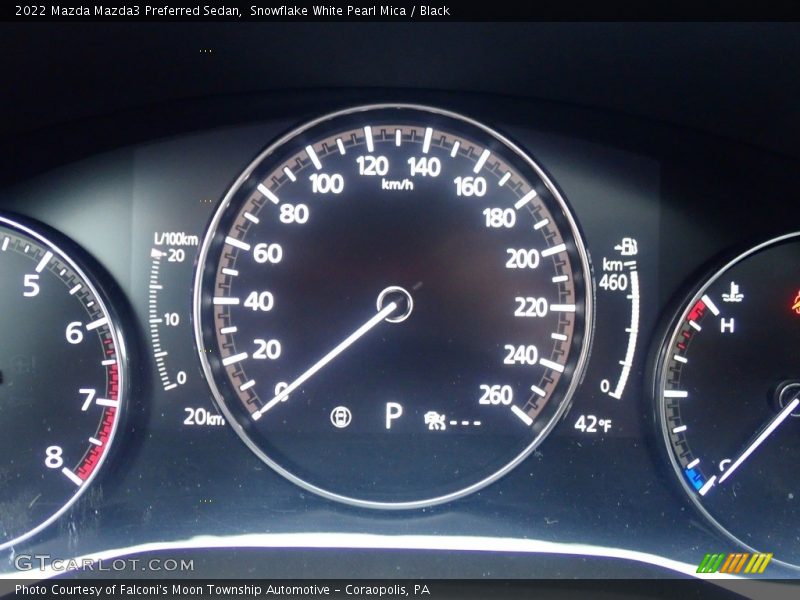 Snowflake White Pearl Mica / Black 2022 Mazda Mazda3 Preferred Sedan