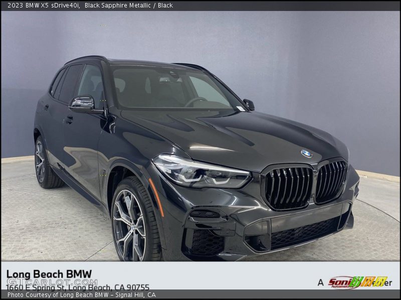 Black Sapphire Metallic / Black 2023 BMW X5 sDrive40i