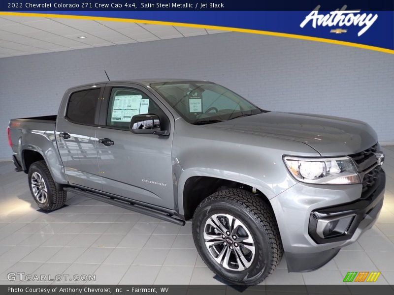 Satin Steel Metallic / Jet Black 2022 Chevrolet Colorado Z71 Crew Cab 4x4