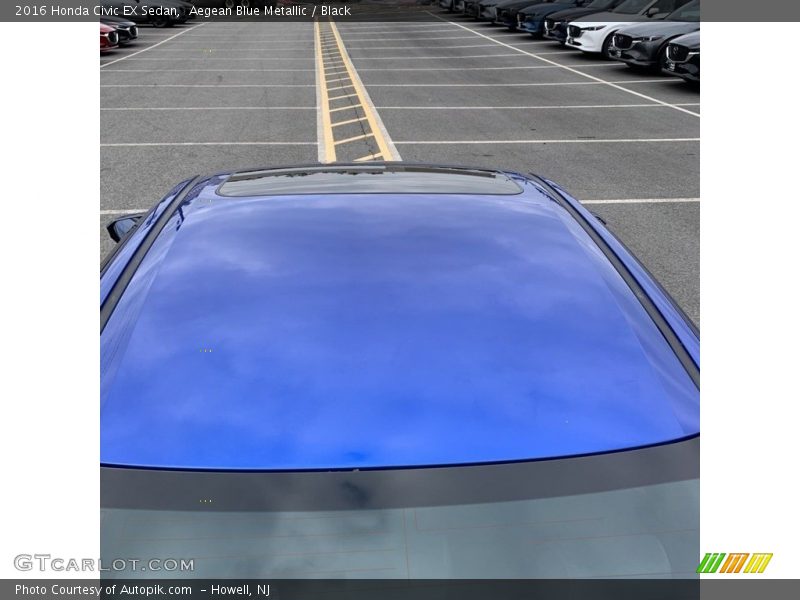 Aegean Blue Metallic / Black 2016 Honda Civic EX Sedan