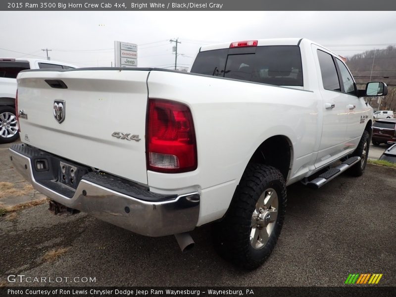 Bright White / Black/Diesel Gray 2015 Ram 3500 Big Horn Crew Cab 4x4