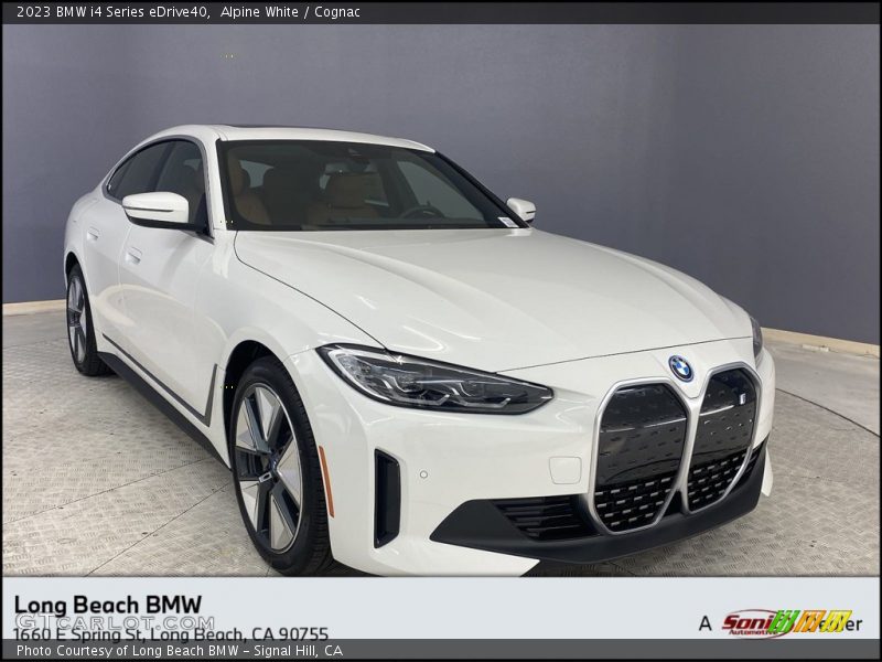 Alpine White / Cognac 2023 BMW i4 Series eDrive40